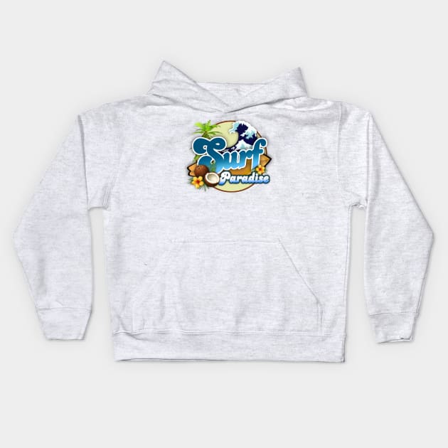 Surf Paradise Kids Hoodie by NineBlack